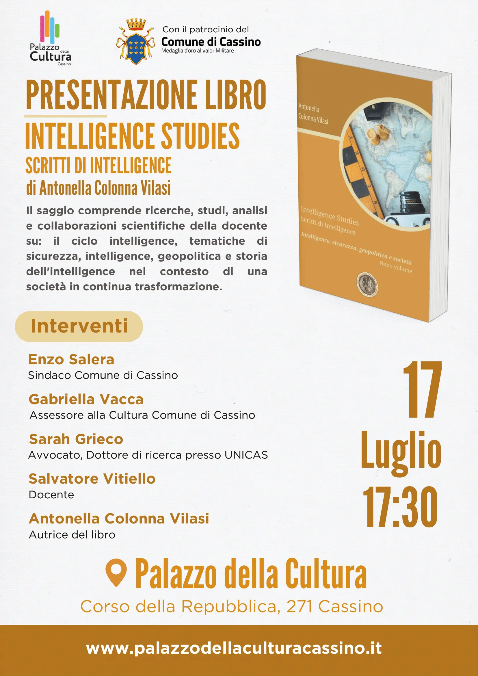 Presentazione libro intelligence studies vilasi locandina