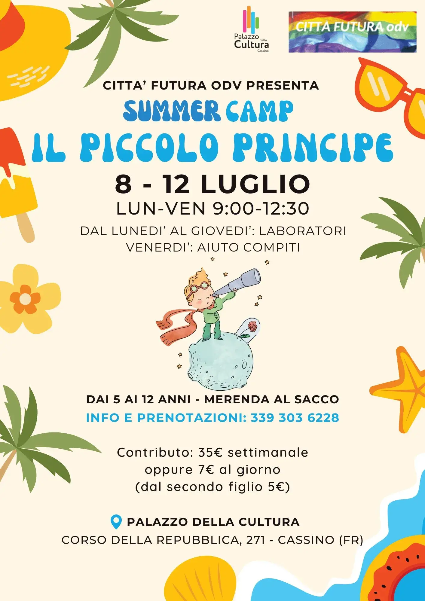 locandina summer camp piccolo principe